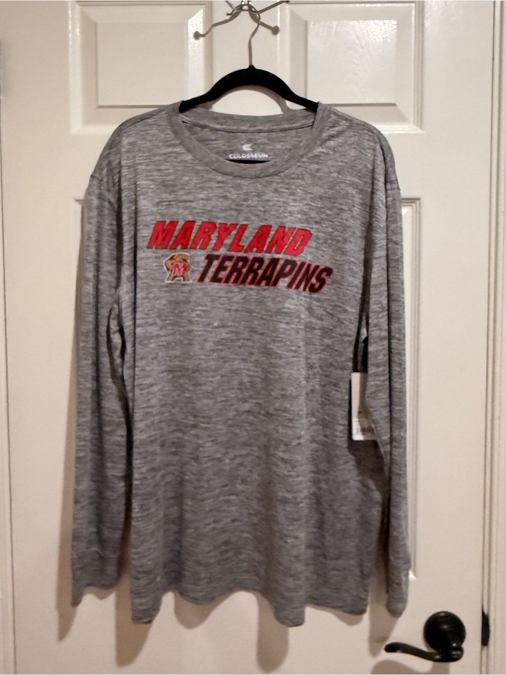 Colosseum Maryland Terrapins Men’s XL Long Sleeve Shirt Gray NWT